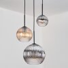 Koyoto Suspension, Boule lumineuse, Suspension Ambre, Clair, Fumé, 3 lumières
