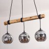 Ripoll Suspension, Boule lumineuse, Suspension Écru, Noir, 3 lumières