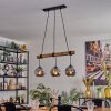 Ripoll Suspension, Boule lumineuse, Suspension Écru, Noir, 3 lumières