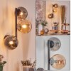 Chehalis Boule lumineuse, Applique murale Ambre, Fumé, 3 lumières