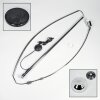 Baloca Lampadaire, Lampadaires arc Chrome, Noir, 1 lumière