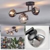 Chehalis Plafonnier, Boule lumineuse Clair, Fumé, 3 lumières