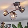 Chehalis Plafonnier, Boule lumineuse Clair, Fumé, 3 lumières