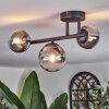 Chehalis Plafonnier, Boule lumineuse Clair, Fumé, 3 lumières