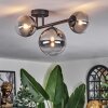 Chehalis Plafonnier, Boule lumineuse Clair, Fumé, 3 lumières