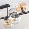 Gastor Plafonnier, Boule lumineuse Ambre, Clair, Fumé, 10 lumières