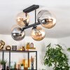 Gastor Plafonnier, Boule lumineuse Ambre, Fumé, 6 lumières