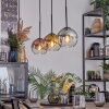 Koyoto Suspension, Boule lumineuse, Suspension Chrome, Or, Clair, Cuivré, Fumé, 3 lumières