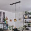 Koyoto Suspension, Boule lumineuse, Suspension Chrome, Or, Clair, Cuivré, Fumé, 3 lumières