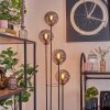 Gastor Lampadaire 30 cm Bois foncé, Noir, 4 lumières