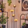 Koyoto Lampadaire 30 cm Bois foncé, Noir, 4 lumières