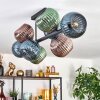 Koyoto Plafonnier, Boule lumineuse Bleu, Vert, Cuivré, 8 lumières