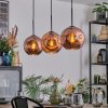 Ripoll Suspension, Boule lumineuse, Suspension Cuivré, 3 lumières