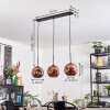 Ripoll Suspension, Boule lumineuse, Suspension Cuivré, 3 lumières