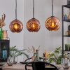 Ripoll Suspension, Boule lumineuse, Suspension Cuivré, 3 lumières