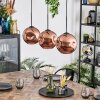 Ripoll Suspension, Boule lumineuse, Suspension Cuivré, 3 lumières