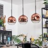 Ripoll Suspension, Boule lumineuse, Suspension Clair, Cuivré, 3 lumières