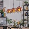 Ripoll Suspension, Boule lumineuse, Suspension Clair, Cuivré, 3 lumières