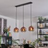 Ripoll Suspension, Boule lumineuse, Suspension Clair, Cuivré, 3 lumières