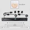 Koyoto Suspension, Boule lumineuse, Suspension Ambre, Clair, 3 lumières