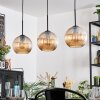 Koyoto Suspension, Boule lumineuse, Suspension Ambre, 3 lumières