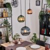 Koyoto Suspension, Boule lumineuse, Suspension 30 cm Bleu, Vert, Cuivré, 3 lumières