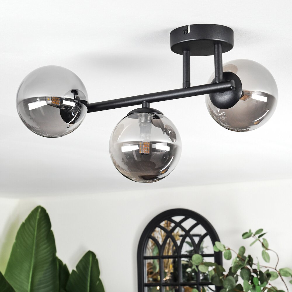 Chehalis Plafonnier, Boule lumineuse Fumé, 3 lumières