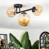 Chehalis Plafonnier, Boule lumineuse Ambre, 3 lumières
