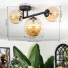 Chehalis Plafonnier, Boule lumineuse Ambre, 3 lumières