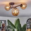 Chehalis Plafonnier, Boule lumineuse Ambre, 3 lumières