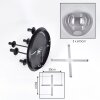 Gastor Plafonnier, Boule lumineuse 45 cm Clair, Fumé, 5 lumières