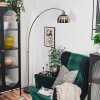 Baloca Lampadaire, Lampadaires arc Nickel mat, Noir, 1 lumière