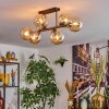 Gastor Plafonnier, Boule lumineuse Ambre, 6 lumières