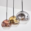 Ripoll Suspension, Boule lumineuse, Suspension Or, Clair, Cuivré, Fumé, 3 lumières