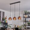 Koyoto Suspension, Boule lumineuse, Suspension Clair, Cuivré, 3 lumières