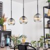 Ripoll Suspension, Boule lumineuse, Suspension Ambre, Clair, 3 lumières