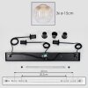 Ripoll Suspension, Boule lumineuse, Suspension Ambre, Clair, 3 lumières