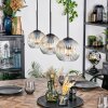 Ripoll Suspension, Boule lumineuse, Suspension Ambre, Clair, 3 lumières