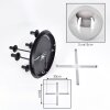Gastor Plafonnier, Boule lumineuse 45 cm Chrome, Fumé, 5 lumières