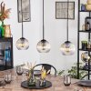 Koyoto Suspension, Boule lumineuse, Suspension Ambre, Clair, 3 lumières