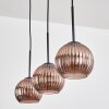 Koyoto Suspension, Boule lumineuse, Suspension Cuivré, 3 lumières