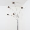 Nikkala Lampadaire Chrome, Blanc, 5 lumières