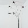 Nikkala Lampadaire Chrome, Blanc, 5 lumières