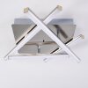 Plafonnier Eriz LED Nickel mat, 4 lumières, Télécommandes, Changeur de couleurs