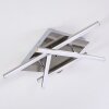 Plafonnier Eriz LED Nickel mat, 4 lumières, Télécommandes, Changeur de couleurs