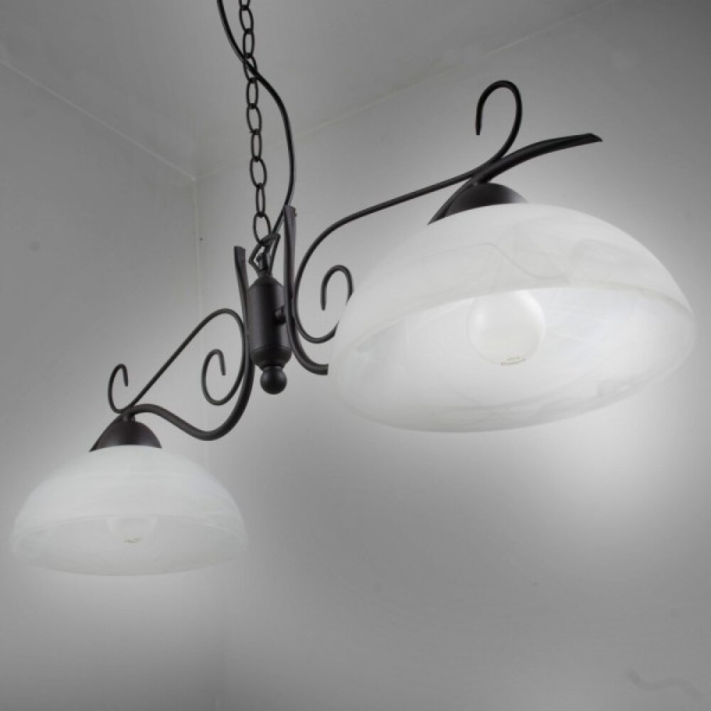 Suspension Reality Rouille, 2 lumières main product photo