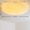 Deckenleuchte Plafonnier LED Blanc, 1 lumière, Télécommandes