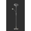 Quebec Lampadaire, Lampadaire Luminaires Trio LED Nickel mat, 1 lumière