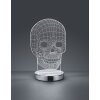 Lampe à poser Reality Skull LED Chrome, 1 lumière