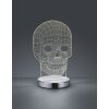 Lampe à poser Reality Skull LED Chrome, 1 lumière